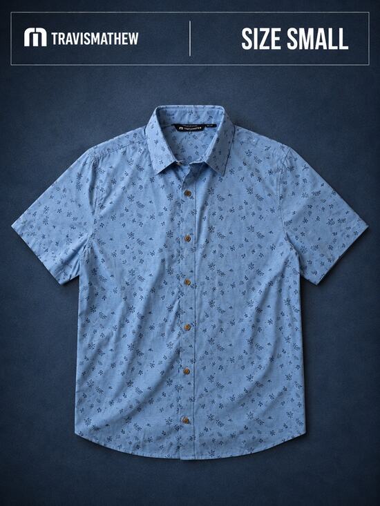 Travis Mathew Other - TravisMathew Something New Button-Up Shirt NWT Men’s Small Heather Blue Floral